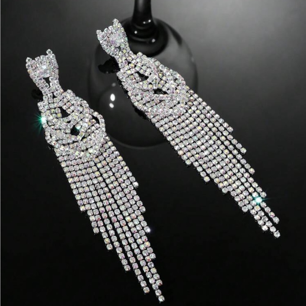 Bodybuilding Competition Statement Crystal Earrings - Picture 2 of 5